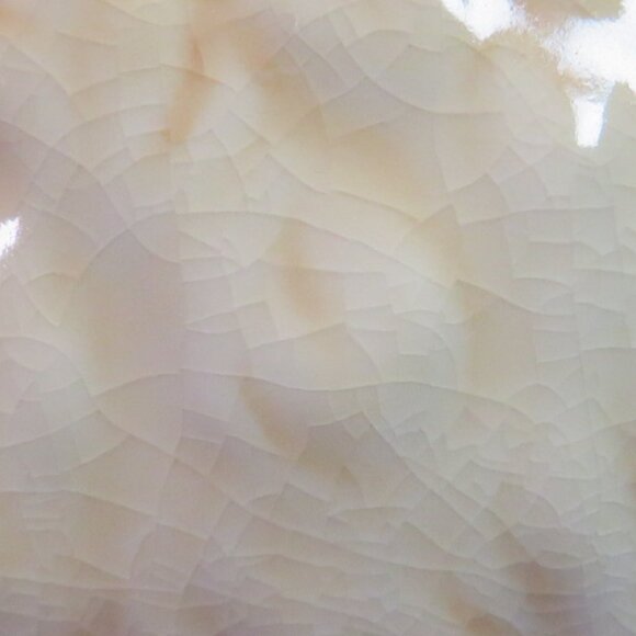 Tan Sheep Lamb (2) Tea Light Holders w Tree design on side Has Crazing Ceramic - Picture 12 of 15